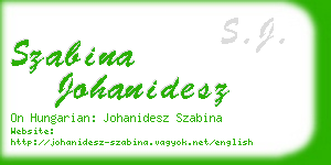 szabina johanidesz business card